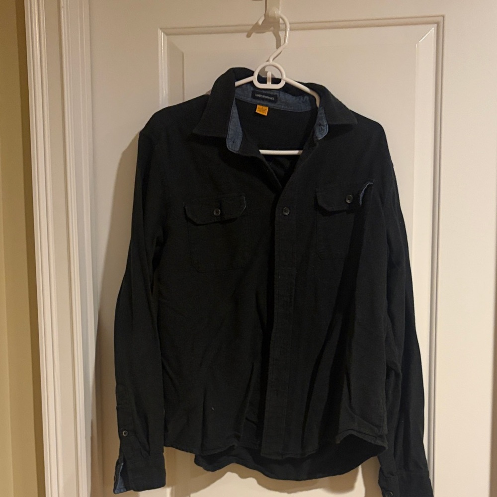 Tailor Vintage Black Long-Sleeve Button-Down Shirt